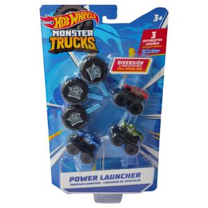 Hot Wheels Lançador Monster Trucks 3 Peças - Fun Divirta-se